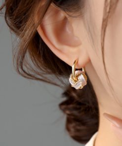 Drop Pink Retro Earrings-M010301
