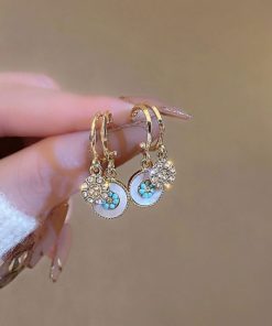 Star Rhinestone Earrings-M061605