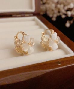 New Camellia Earrings-M011101