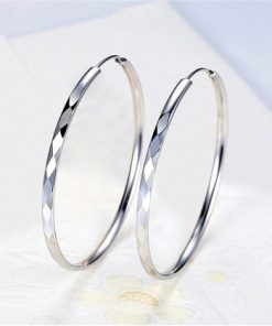 Classic Silver Letter Earrings-M012203