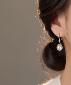 Circular Rhinestone Earrings-M012004