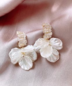 Pearl Letter Earrings-M012009