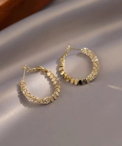 Classic Circle Letter Earrings-M030802