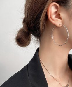 Letter Circle Earrings-M011206